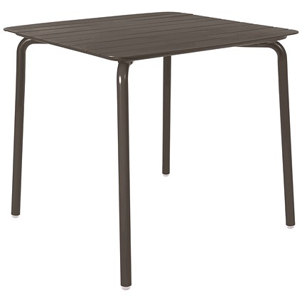 Lark Square Slatted Table Aluminium Charcoal