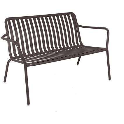 Lark Two Seater Low Bench Aluminium Charcoal