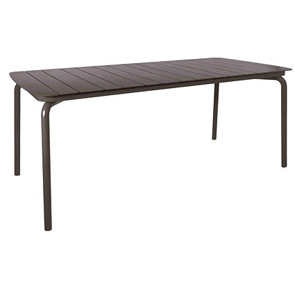 Lark Rectangular Slatted Table 1806mm Aluminium Charcoal