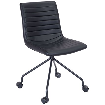 Wander Polyurethane Leather Meeting Chair Black 1043476ND