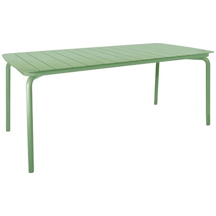Lark Rectangular Slatted Table 1806mm Aluminium Fair Green