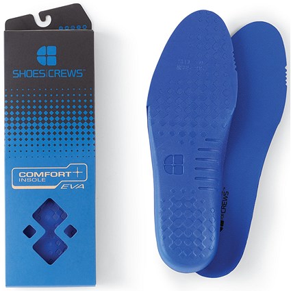 Shoes For Crews Comfort Insoles, Blue, Size 5 Shoes For Crews Comfort Insoles, Blue, Size 5