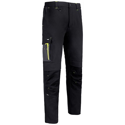 Beeswift Flex Workwear Two-Tone Trousers, Black & Grey, 42R