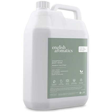 English Aromatics Refill Shampoo + Body Wash, 5 Litres, Pack of 2