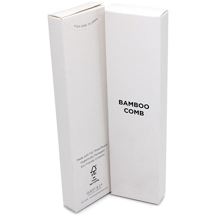 White Boxed Bamboo Comb, Pack of 250