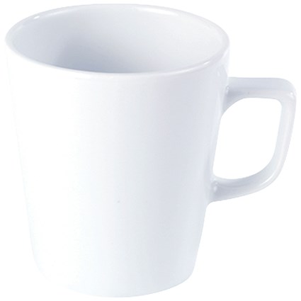 Genware Latte Mug, 341ml, White, Pack of 12