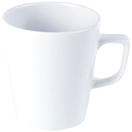 Genware Latte Mug, 12oz, White, Pack of 12