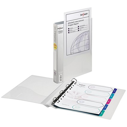 Snopake Presentation 4 A4 Ring Binder 25mm Clear Snopake Presentation 4 A4 Ring Binder 25mm Clear
