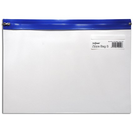 Snopake A4+ Zip Filing Bags, Blue, Pack of 25