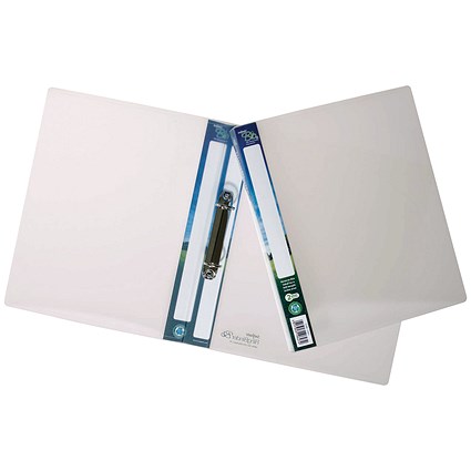 Snopake Bio2 Ring Binder, A4, 2 O-Ring, 25mm Capacity, Clear, Pack of 10