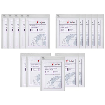 Snopake Polyfile P A4 Portrait Wallet Clear (3 Packs of 5)