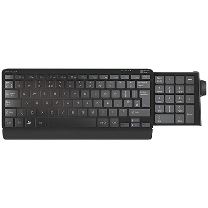 Silver Seal Number Slide Compact Keyboard Wired USB Black