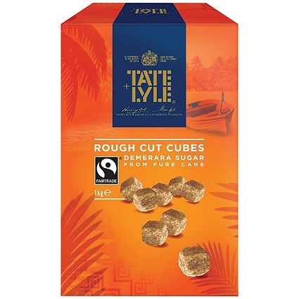 Tate & Lyle Rough-Cut Demerara Sugar Cubes, 1kg Tate & Lyle Rough-Cut Demerara Sugar Cubes, 1kg