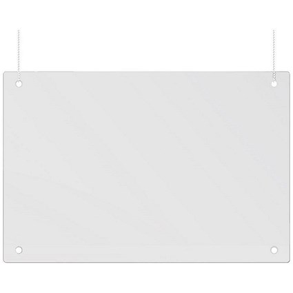 Ceiling Suspension Protection Screen, Acrylic, 80 x 65 cm