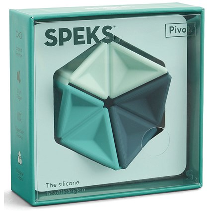 Speks Pivot Silicone Flexagon Teal