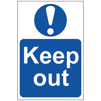 Spectrum Industrial Keep Out S/A PVC Sign 200x300mm