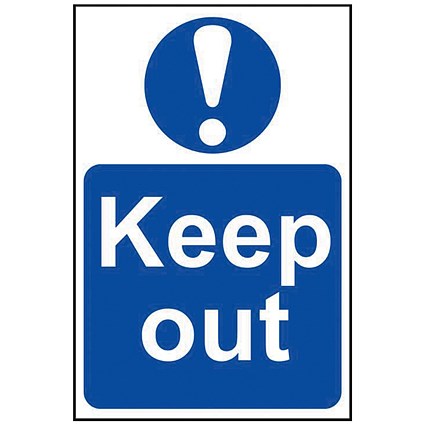 Spectrum Industrial Keep Out S/A PVC Sign 400x600mm
