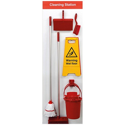 Spectrum Industrial Shadowboard Cleaning Station B Red SB-BD02-RD