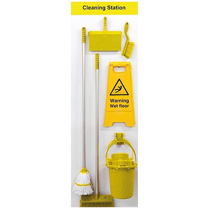 Spectrum Industrial Shadowboard Cleaning Station B Yellow SB-BD02-YL