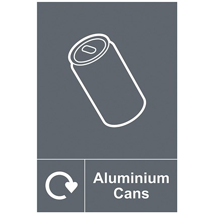 Spectrum Industrial Recycle Sign Aluminium Cans 150x200mm SAV