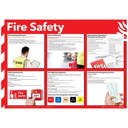 Health and Safety Fire Safety Poster, A2