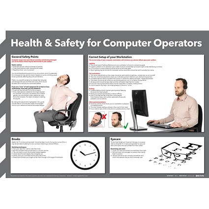 Health and Safety For Computer Operators Poster 420x594mm