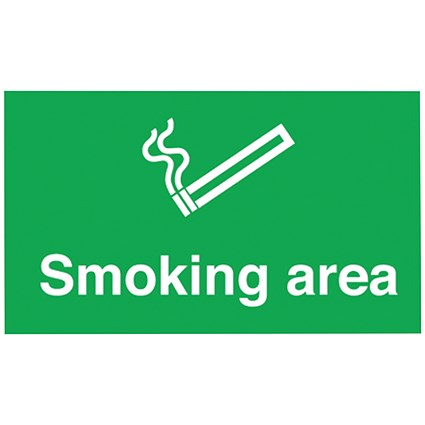 Safety Sign Smoking Area, 300x500mm, PVC Safety Sign Smoking Area, 300x500mm, PVC
