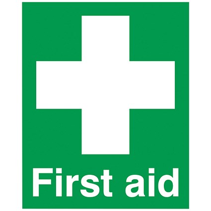 Safety Sign First Aid 100x250mm PVC