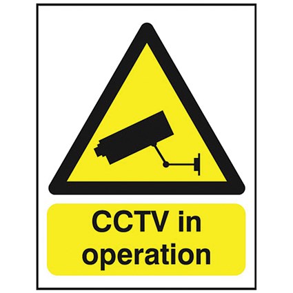 Warning Sign CCTV In Operation, A5, PVC Warning Sign CCTV In Operation, A5, PVC