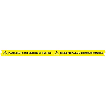Please Keep A Safe Distance Floor Tape 33M Roll