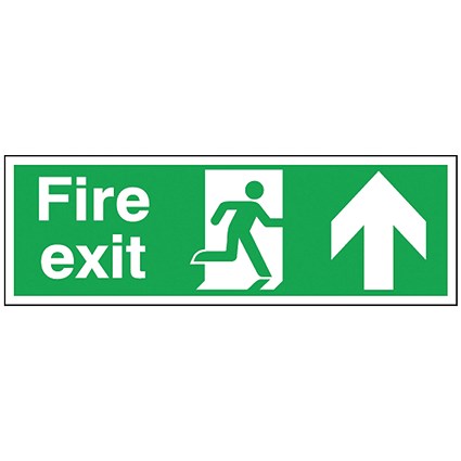 Safety Sign Fire Exit Up, 150x450mm, Self Adhesive Safety Sign Fire Exit Up, 150x450mm, Self Adhesive