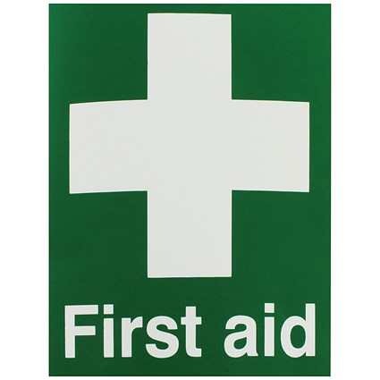 Safety Sign First Aid, 150x110mm, Self Adhesive