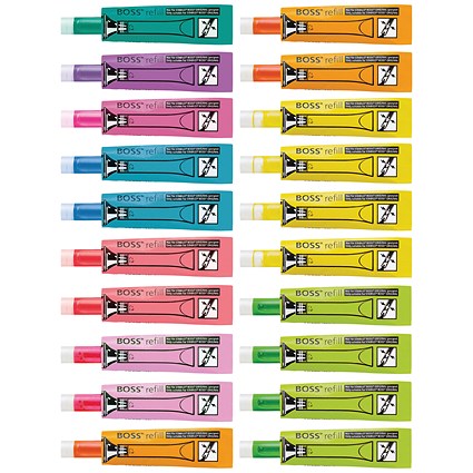 Stabilo Boss Original Highlighter Refills Assorted (Pack of 20)