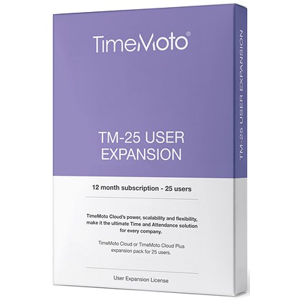 TimeMoto by Safescan TM-25 Cloud User Expansion - 25 Users
