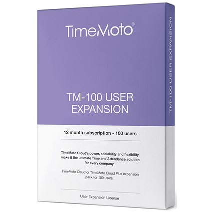 TimeMoto by Safescan TM-100 Cloud User Expansion - 100 Users