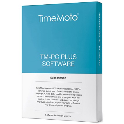TimeMoto by Safescan TM PC Software Plus for Time & Attendance System - Unlimited Users