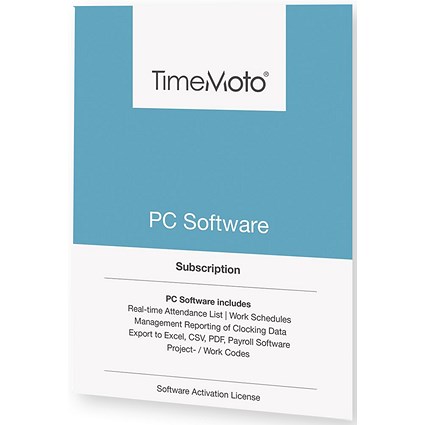 TimeMoto by Safescan TM PC Software for Time & Attendance System - Unlimited Users