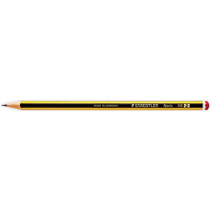 Staedtler 120 Noris Pencil, Cedar Wood, HB Red Cap, Pack of 12
