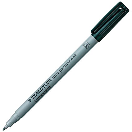 Staedtler 315 Lumocolor Pen, Non-permanent, Medium, Black, Pack of 10
