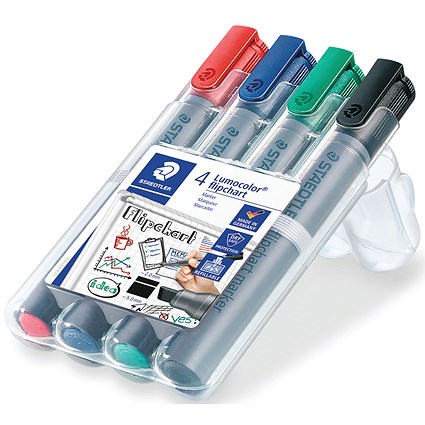 Staedtler Flipchart Marker Assorted (4 Pack) 356 WP4
