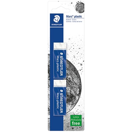 Staedtler Mars Plastic Eraser Blistercard (Pack of 2)