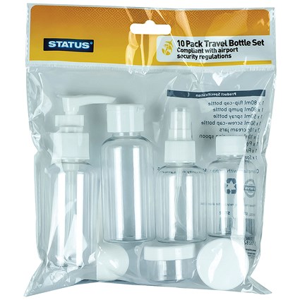 10-Piece Travel Bottle Set (Pack of 8)