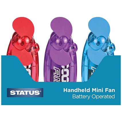Status 2.5in Handheld Fan CDU Assorted Pack of 12