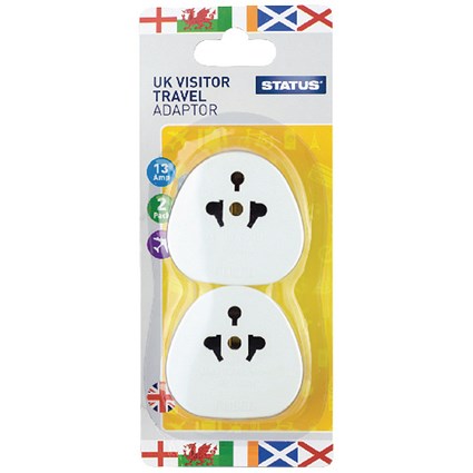 Status USA Australia and Europe to UK Travel Adaptor Plug, Pack of 4
