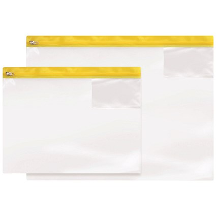 Heavy Duty A4 Zip Filing Bags, Assorted Seal, Pack of 10