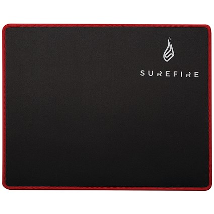 SureFire Silent Flight 320 Gaming Mouse Pad, Black and Red SureFire Silent Flight 320 Gaming Mouse Pad, Black and Red