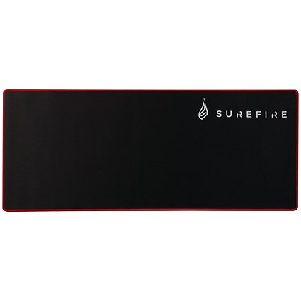 SureFire Silent Flight 680 Gaming Mouse Pad, Black and Red