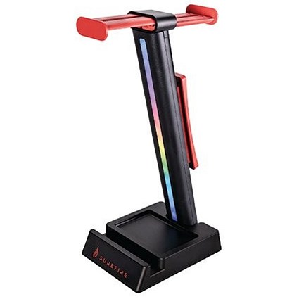 SureFire Vinson N1 Dual Balance Gaming RGB Headset Stand, Black