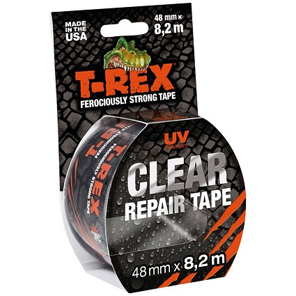 T-Rex Transparent Repair Tape, 48mm x 8.2m, Clear, Pack of 6