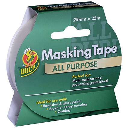 Ducktape All Purpose Masking Tape, 25mm x 25m, Pack of 24